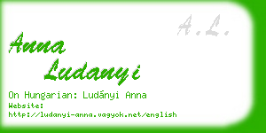 anna ludanyi business card